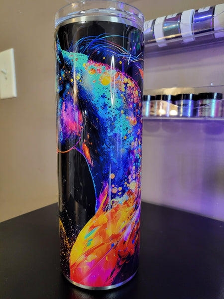 20oz Neon Horse Tumbler