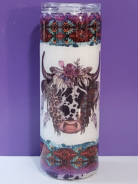 20oz Aztec Highland Cow