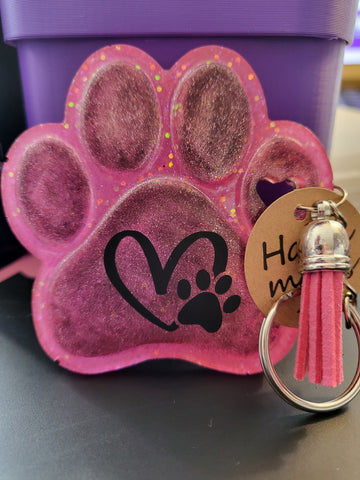 Paw Keychain Pink