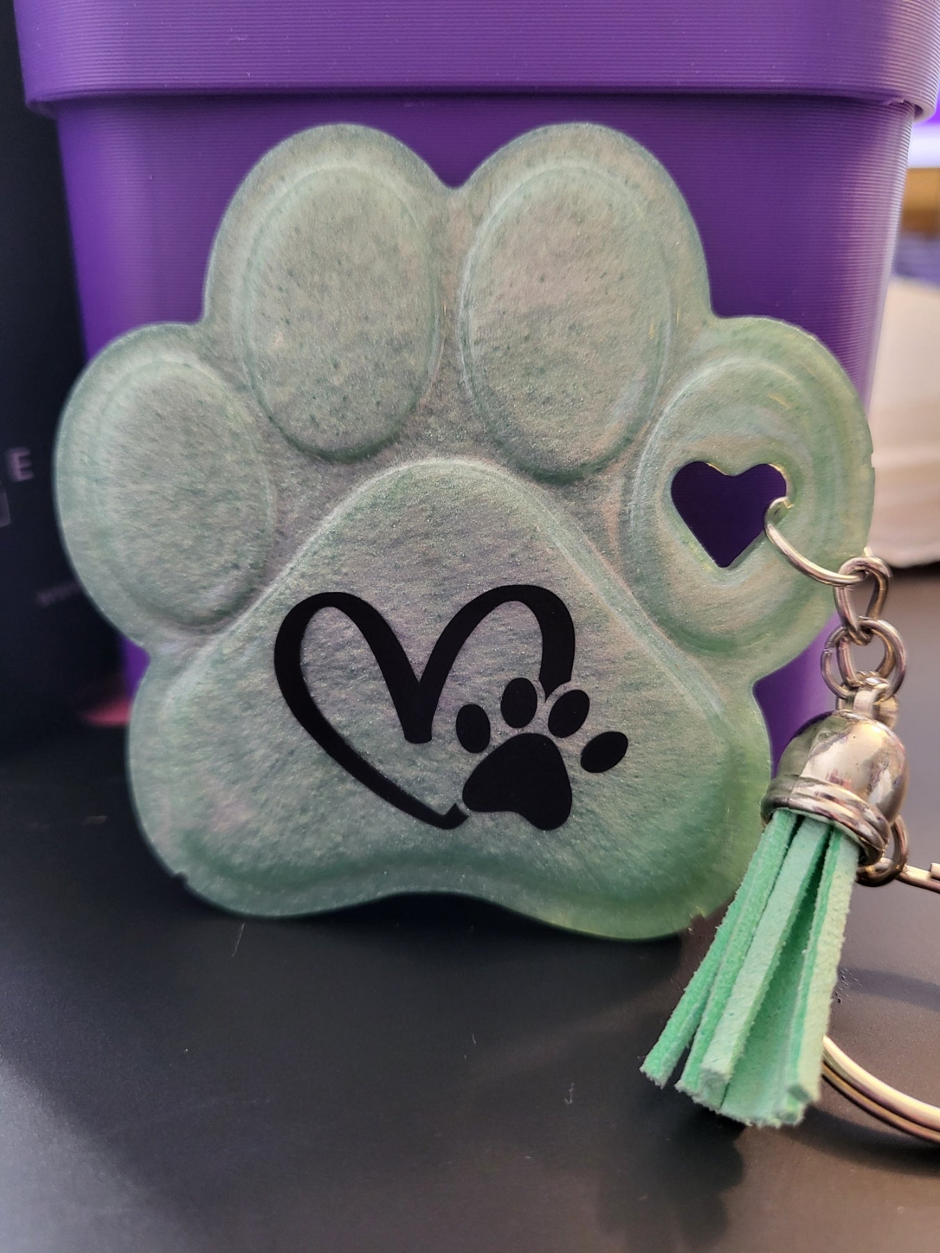 Paw Keychain Mint