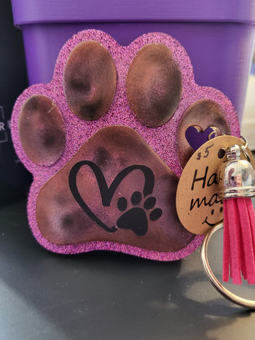 Paw Keychain Pink