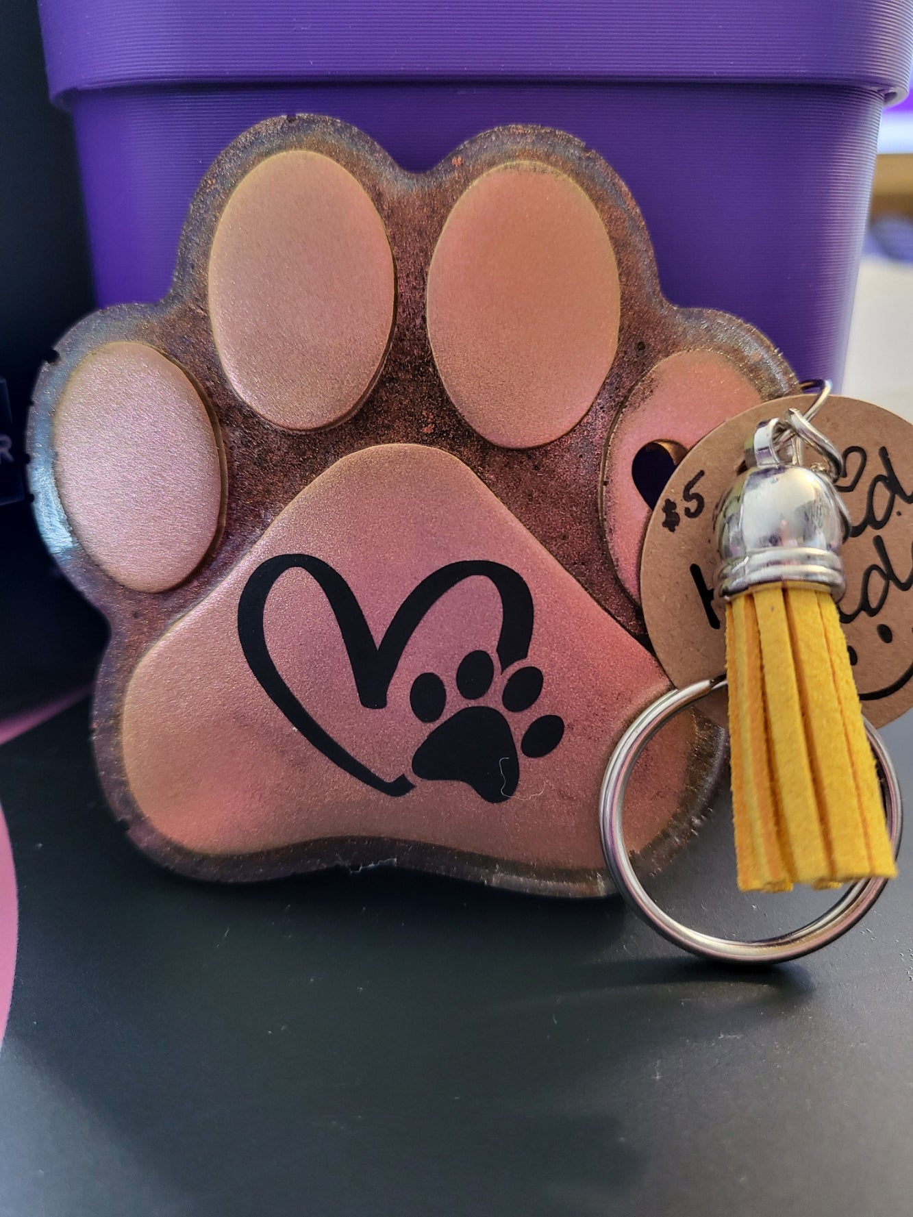 Paw Keychain Gold/copper