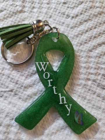 Mental Health Awareness Ribbon Keychain