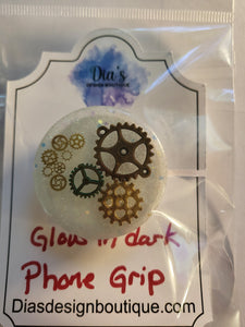 Phone grip - Glowing Steampunk