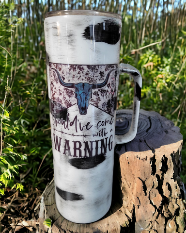 30oz Western Warning Tumbler